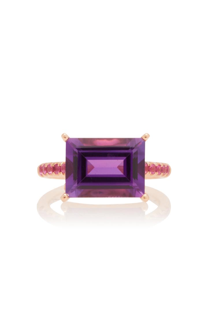 Moda Operandi Jane Taylor Cirque Baguette Solitaire Pav Band Ring