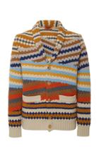 Missoni Shawl-collar Striped Wool Cardigan