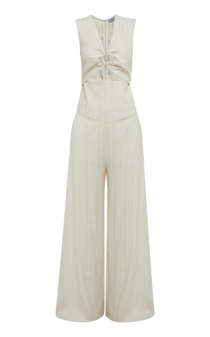 Moda Operandi Anna Quan Mariana Wool O-ring Wide-leg Jumpsuit