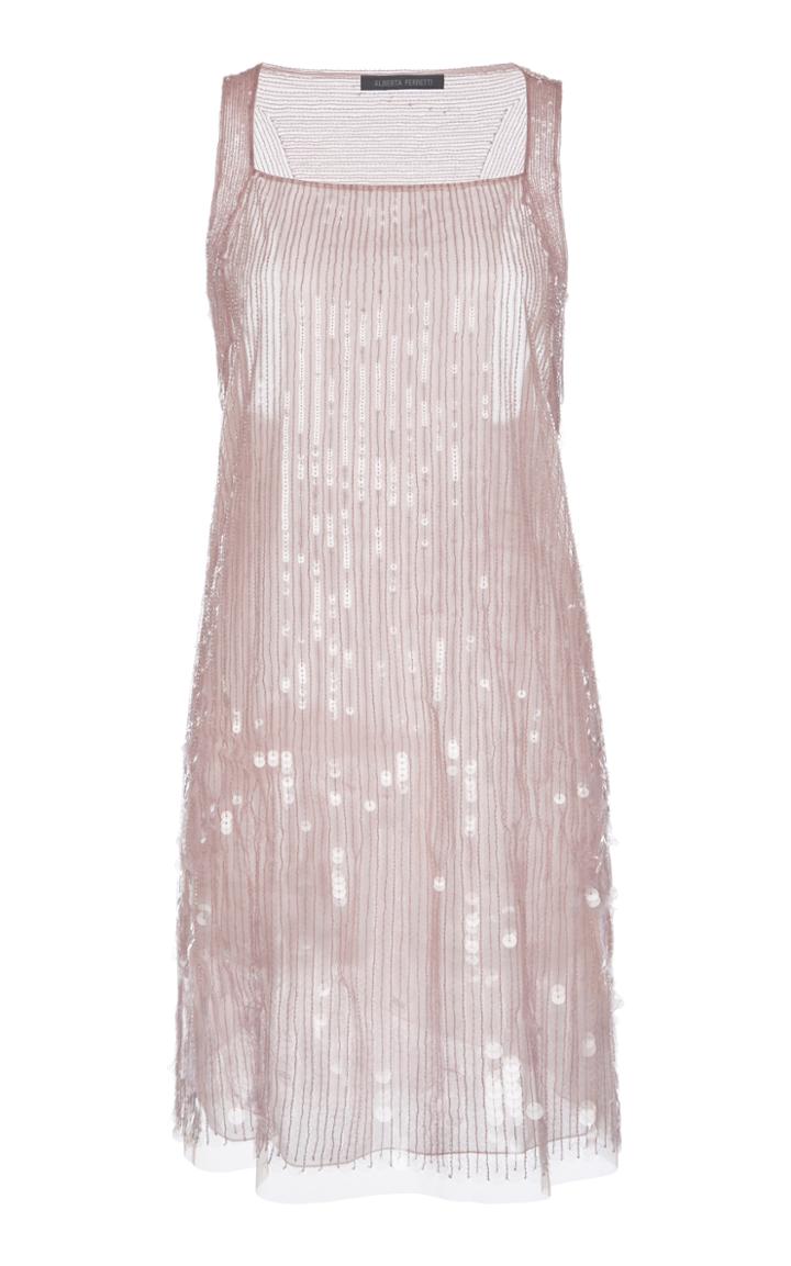 Alberta Ferretti Sequin Mini Cocktail Dress