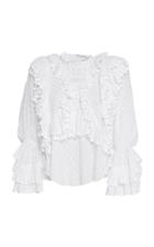 Isabel Marant Zim Ruffle Cotton Top