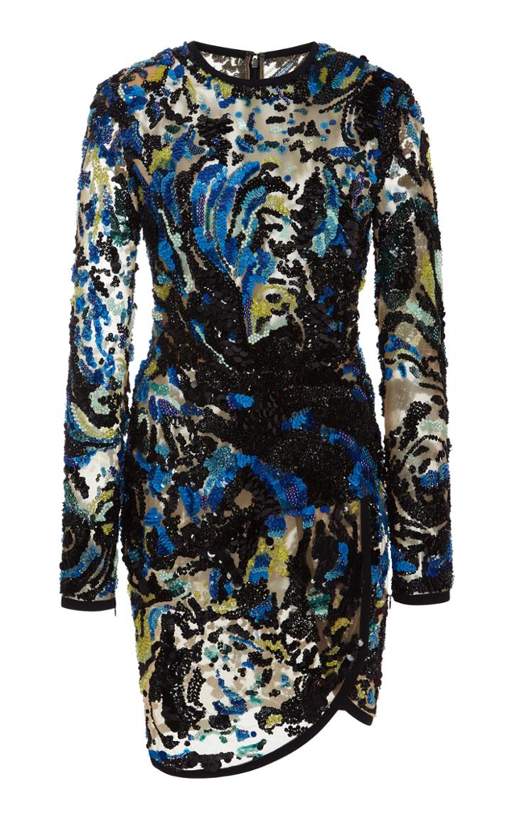 Elie Saab Sequin And Bead Embroidered Mini Dress