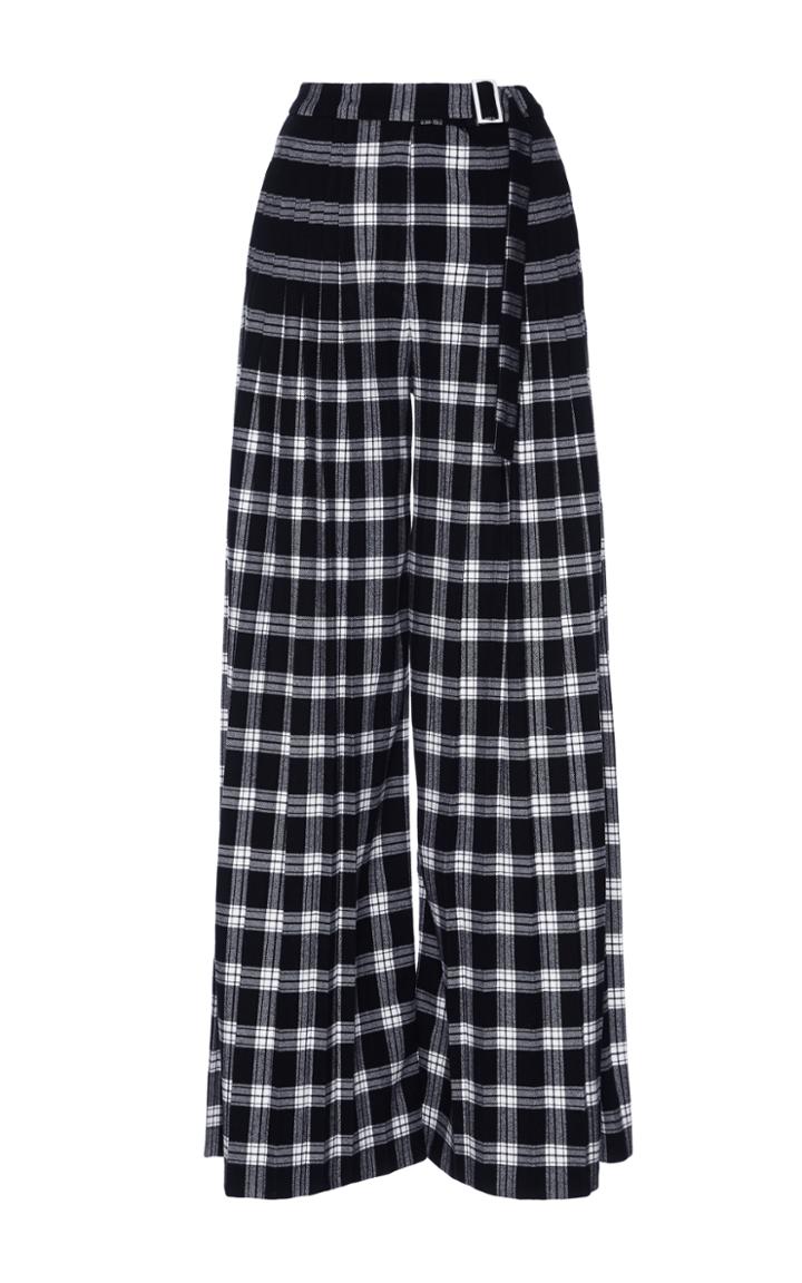 Rahul Mishra Plaid Pleated Trousers