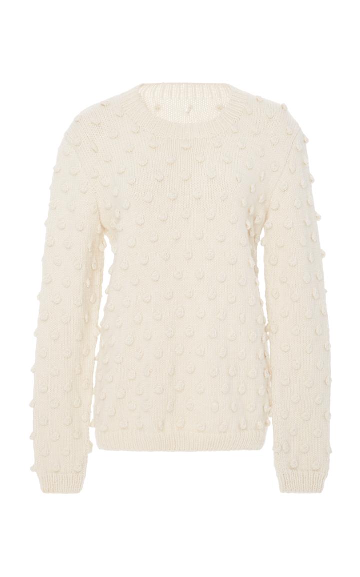 Nanna Van Blaaderen Dot Knit Crew Neck Sweater