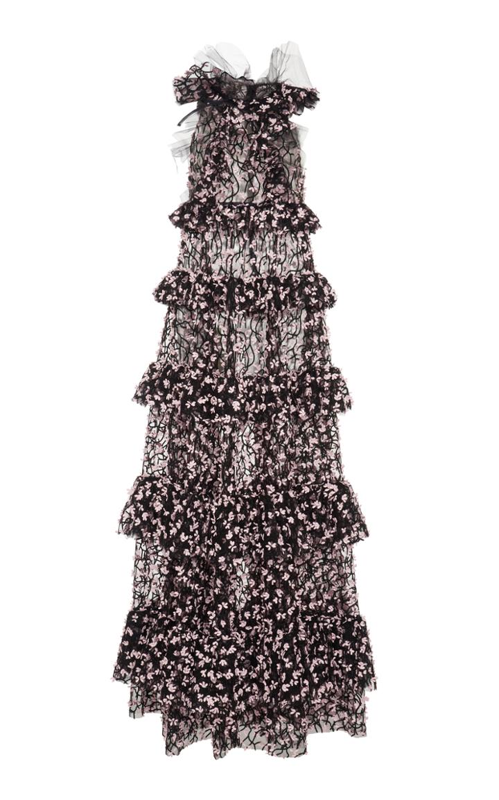 Giambattista Valli Floral Embroidered Long Dress
