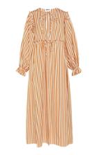 Moda Operandi Maison Rabih Kayrouz Striped Keyhole Poplin Dress Size: 36