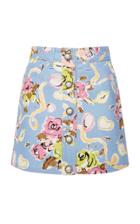Moda Operandi Alessandra Rich Floral-printed Gabardine Mini Skirt