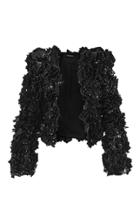 Balmain Vinyl Flower Embroidered Jacket
