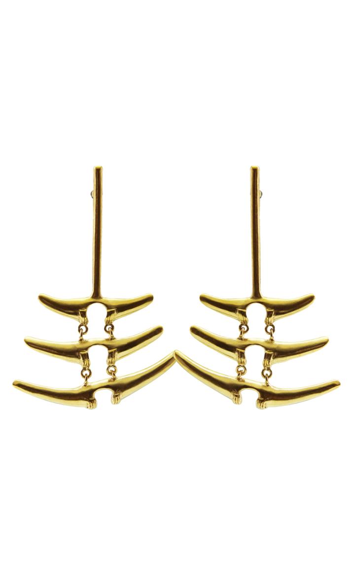 Moda Operandi Cano Quimbaya 24k Gold-plated Earrings