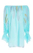Yuliya Magdych Phoenix Feathers Cotton Silk Mini Dress
