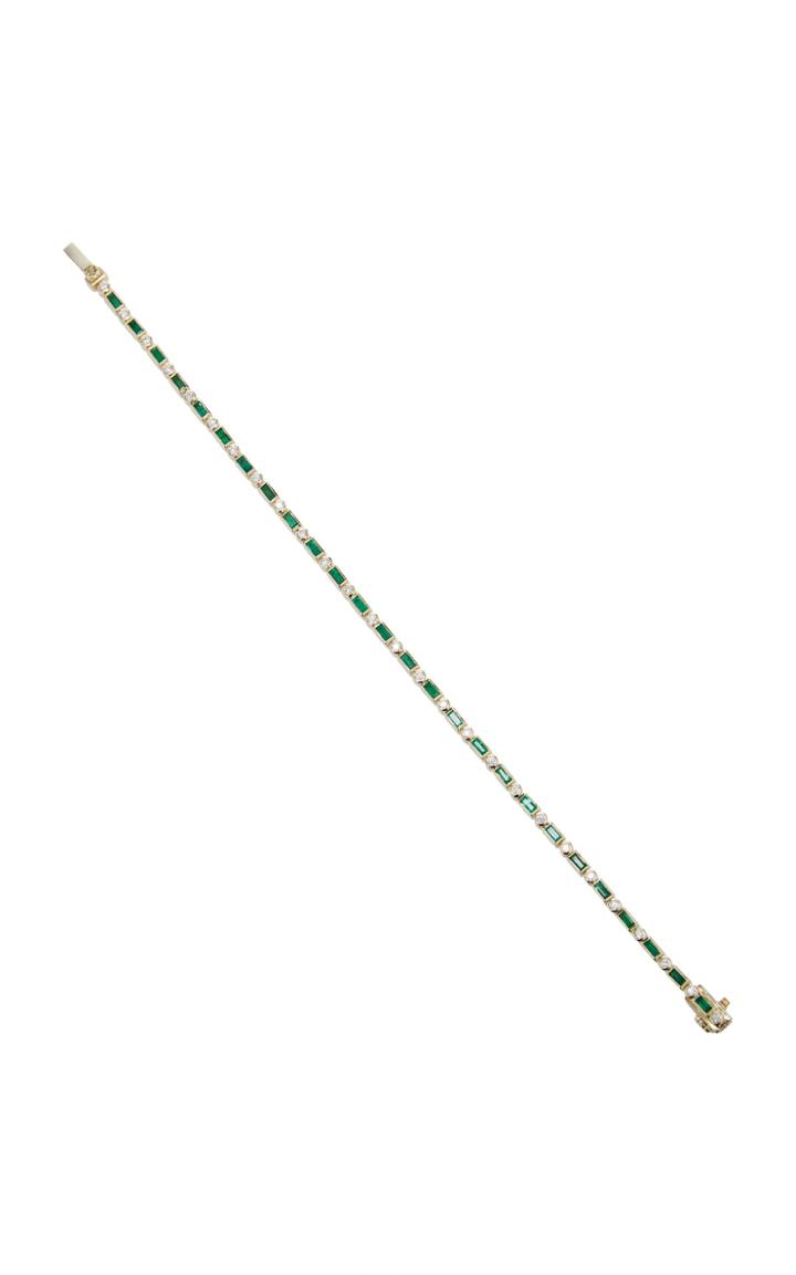 Sydney Evan Emerald Baguette And Diamond Eternity Bracelet