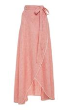 Miguelina Lace-trimmed Linen Maxi Skirt