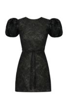 The Vampire's Wife Scoop Dog Puffed-sleeve Jacquard Mini Dress