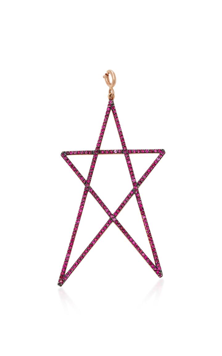 Kismet By Milka Large Star Struck Charm With Gemfields Rubies