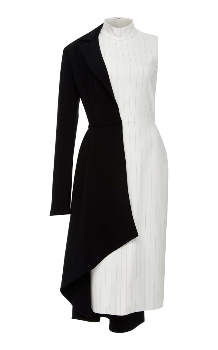 Christian Siriano Crepe Tuxedo Dress