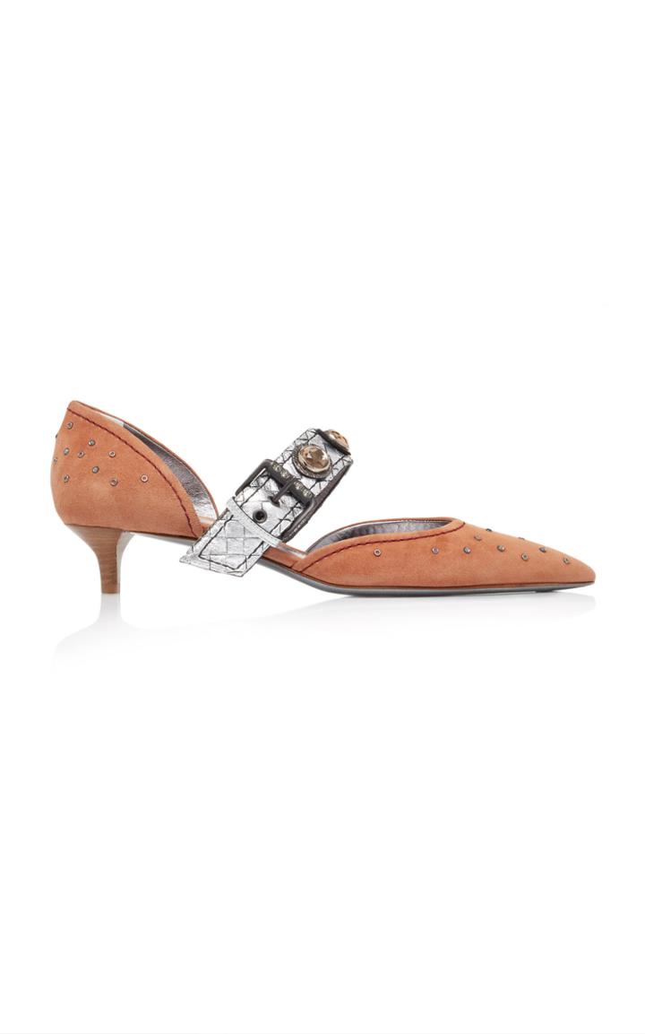 Bottega Veneta Buckle Suede Pump