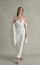 Markarian Rhett Jeweled Cami Strap Dress With Arm Bow Detail