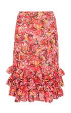 Michael Kors Collection Crushed Ruffle Silk Fish Skirt