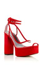 Alexander Wang Aiko Red Vinyl Platforms