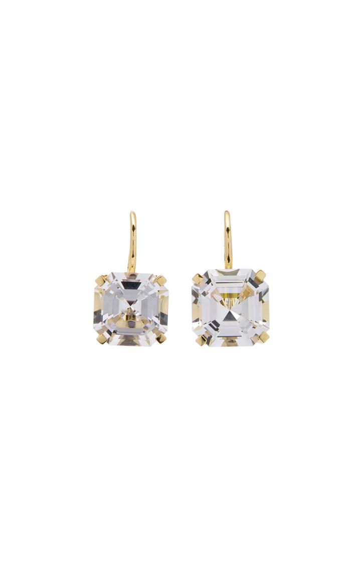 Moda Operandi Jane Taylor Twinkle Twinkle Octagonal Drop Earrings With White Topaz