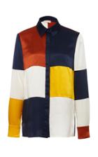 Tory Burch Reese Silk Colorblock Top