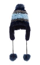 Pologeorgis Knitted Rabbit And Fox Pom-pom Trapper Hat