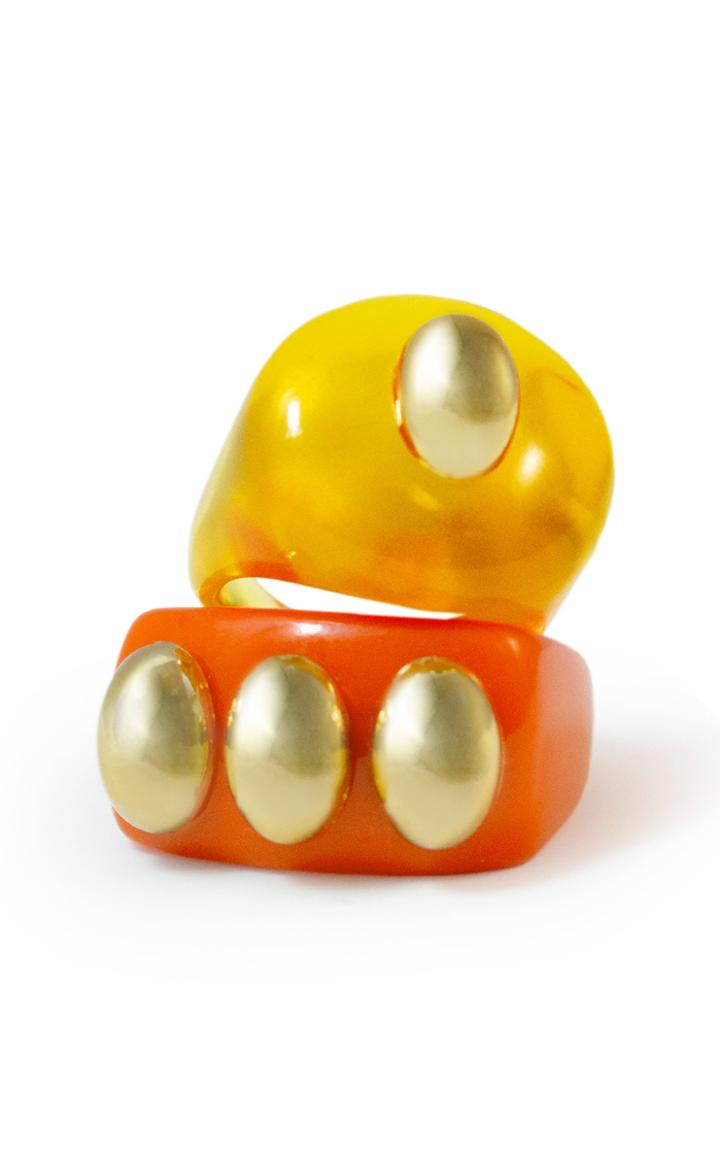 Moda Operandi La Manso Honey Moon Set Resin Rings