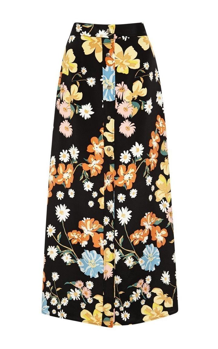 Sea Floral Print Skirt