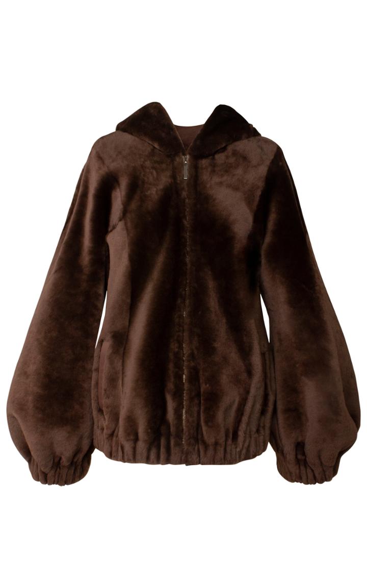 Moda Operandi Alejandra Alonso Rojas Hooded Shearling Jacket