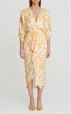 Moda Operandi Significant Other Maya Printed Georgette Wrap-effect Midi Dress