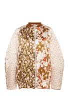 Moda Operandi Lee Mathews Parker Mixed-floral Quilted Silk Bomber Jacket Size: 0