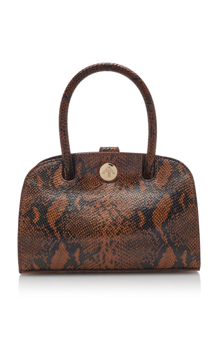 Manu Atelier Micro Ladybird Snake Print Bag
