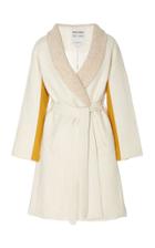 Escvdo Morena Alpaca Handwoven Coat With Hand Knit Neckline
