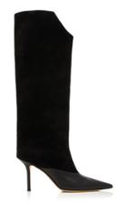 Jimmy Choo Berlan Leather-paneled Suede Knee Boots