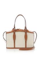 Moda Operandi Hunting Season Small Basket Leather And Fique Top Handle Bag
