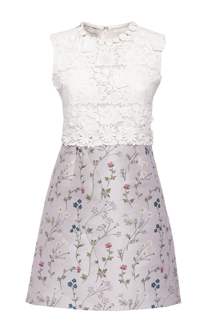 Giuseppe Di Morabito Macram And Floral Jacquard Dress