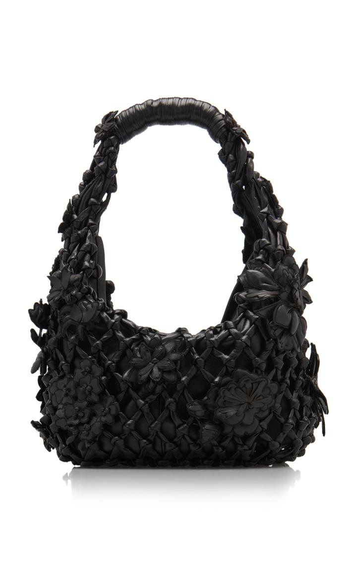 Moda Operandi Valentino Valentino Garavani Lace Atelier Small Leather Hobo Bag
