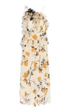 Moda Operandi Victoria Beckham Floral One-shoulder Crepe Dress Size: 4