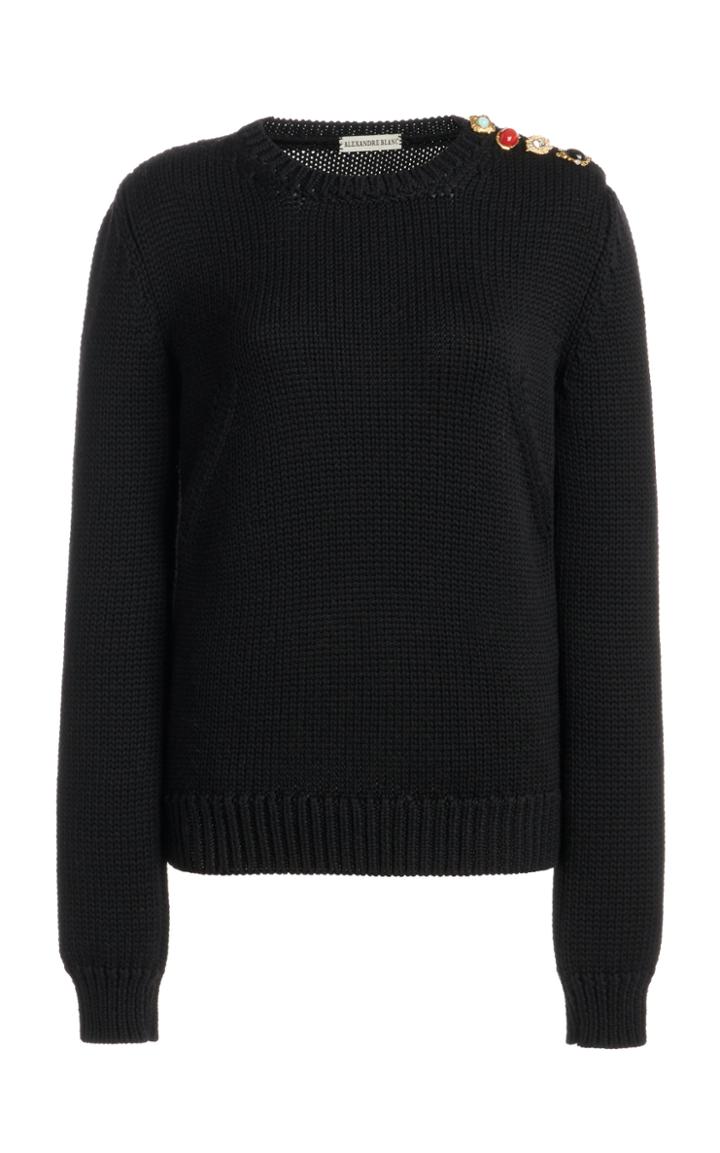 Moda Operandi Alexandre Blanc Button-detailed Wool Sweater