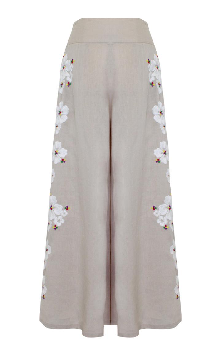All Things Mochi Paloma Linen Wide-leg Pants