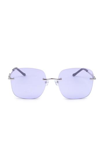 Karen Wazen Madison Oversized Square-frame Metal Sunglasses
