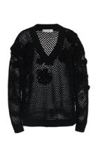 Moda Operandi Valentino Floral Cotton Open-knit Sweater