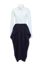 Kaelen Side Drape Shirt Dress
