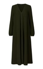 Moda Operandi Stine Goya Brooklyn Puff-sleeve Crepe Midi Dress