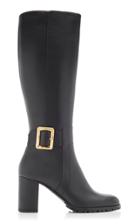 Bally Buckled Leather Knee Boots Size: 36