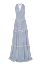 Luisa Beccaria Lace Cotton Maxi Dress