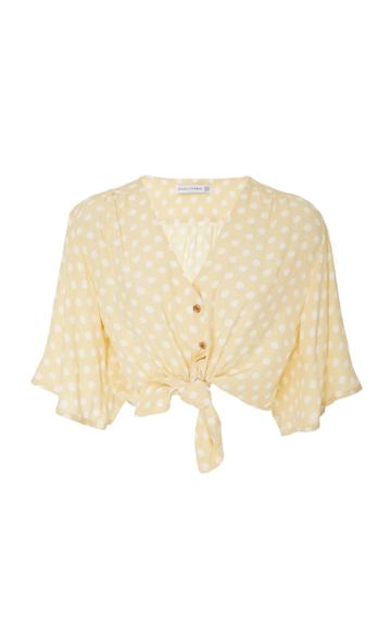 Faithfull Boulevards Short Sleeve Tie Top