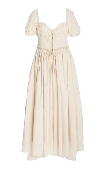 Rosie Assoulin Garten Party Ruffled Cotton-blend Maxi Dress