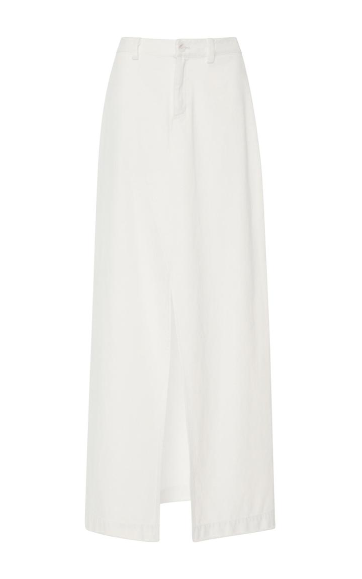 Sea Maxi Slit Denim Skirt