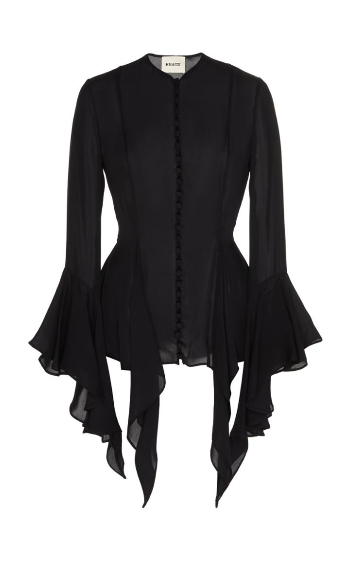 Khaite Elliot Ruffled Gauze Top
